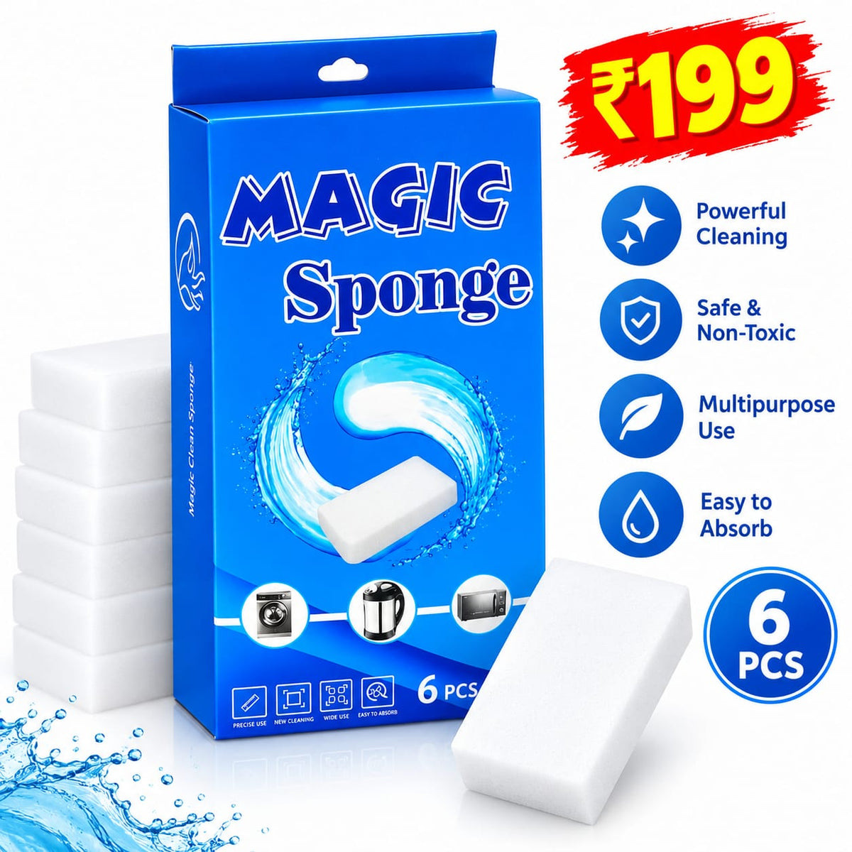 MAGIC ERASER - 6 NOS